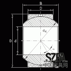 關(guān)節(jié)軸承 GE10-PB, 根據(jù) DIN ISO 12 240-1 標準，尺寸系列 K，需維護